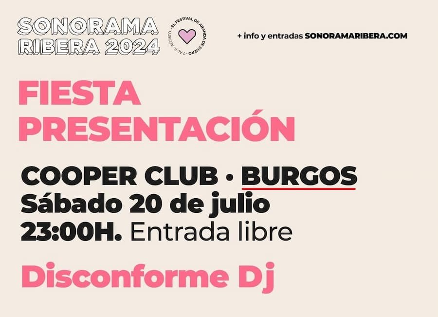 Fiesta Presentación Sonorama 24 en Burgos