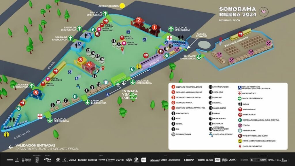 Plano Recinto del Picón Sonorama 2024